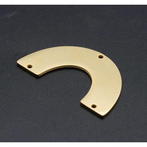 5pcs/Lot Earring Charms Diy Jewelry Making 100% Stainless Steel Gold Color Fashion Arched Shape Pattern Jewelry Findings