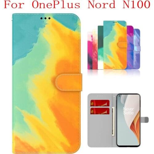 Sunjolly Case for OnePlus Nord N100 Wallet Stand Flip PU Phone Case Cover coque capa OnePlus Nord N100 Case Cover