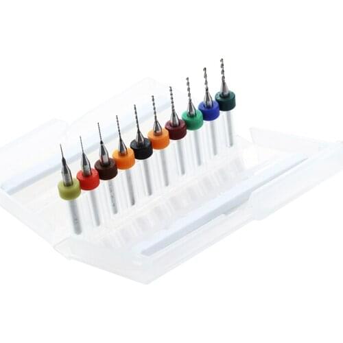 Box 10x 0.3-1.2mm PCB Small Drill Bits PCB Drills Drill Drilling Retail