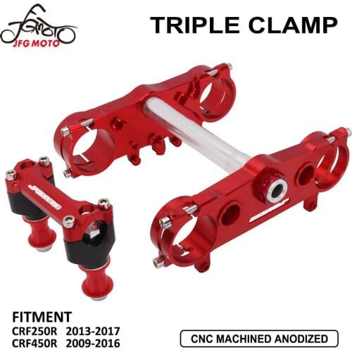 Motorcycle Triple Clamps Steering Stem And Handlebar Bar Riser Mount For HONDA CRF250R 13-17 CRF450R 09-16 CRF 250R 450R