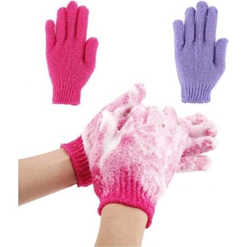 Five Fingers Shower Glove Scrubber Back Scrub Exfoliating Body Massage Sponge Bath Gloves Moisturizing Spa Clean Brush