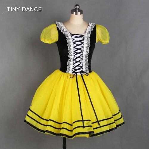 Gisselle Romantic Tutu Skirt for Girls Puff Sleeves Long Tutus Dance Costume Ballet Dancing Tutu Dresses Performance Tutus 21046