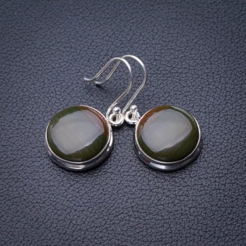 StarGems Natural Jasper Handmade 925 Sterling Silver Earrings 1.5" E0583