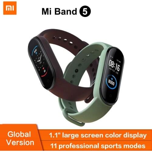 Xiaomi Mi Band 5 Global Version Smart Bracelet AMOLED Touch Screen Miband 5 Wristband Sport Fitness Tracker Heart Rate Monitor