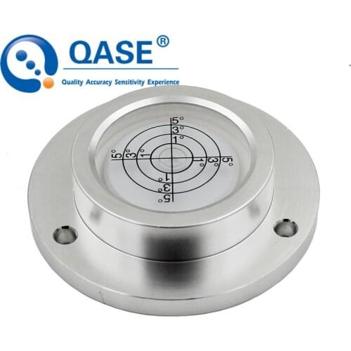 Universal Flange Spirit Level Bubble Circular Bubble Level Bullseye Matal Protractor Horizontal Measuring Instruments