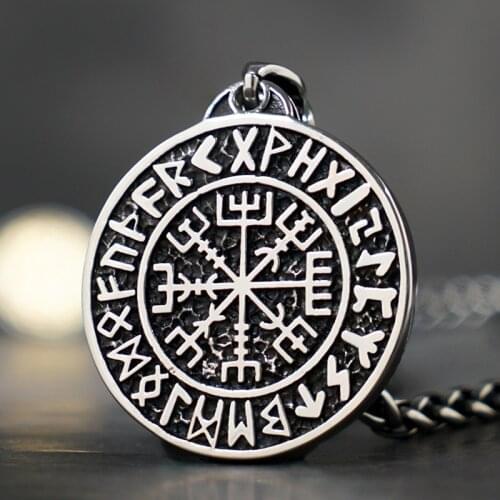 Vegvisir The viking necklace for men wolf stainless steel pendant