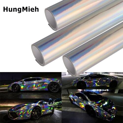 100*30cm Car Sticker Vinyl Car Wrap Sheet Roll Film Laser Car Stickers and Decals 3D Car Styling Motorcycle Accessories