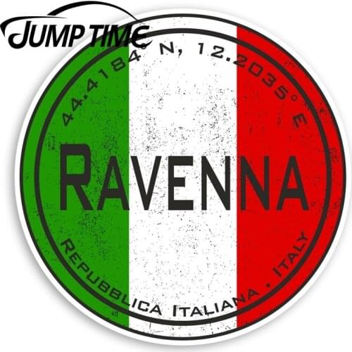 Jump Time Ravenna Italy Vinyl Stickers - Italian Flag Sticker Luggage Window Bumper Decal Waterproof Car Accessories