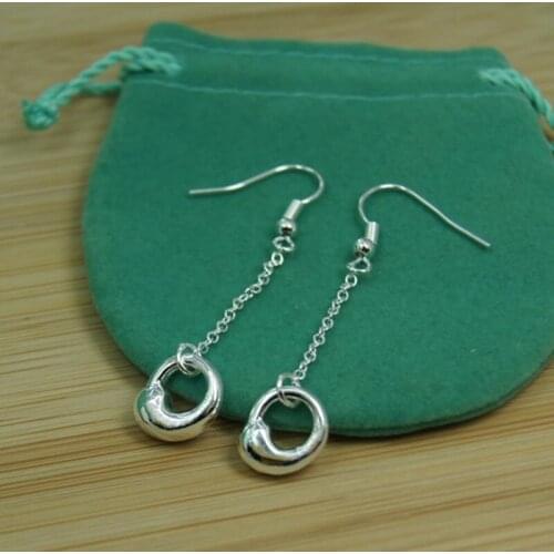 Wholesale925 Sterling Silver Hollow Heart Drop Earrings For Woman Wedding Engagement Fashion Party Charm Jewelry