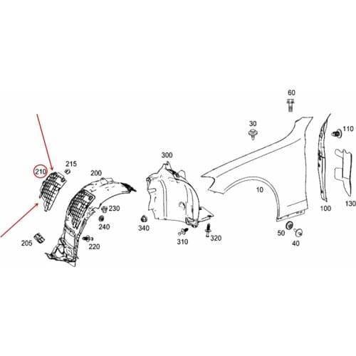 Car Headlight tailgate Lining cover Baffle cover Suitable for Class C W205 C180 C200 C280mer ced es-be nzC300 Maintenance valve