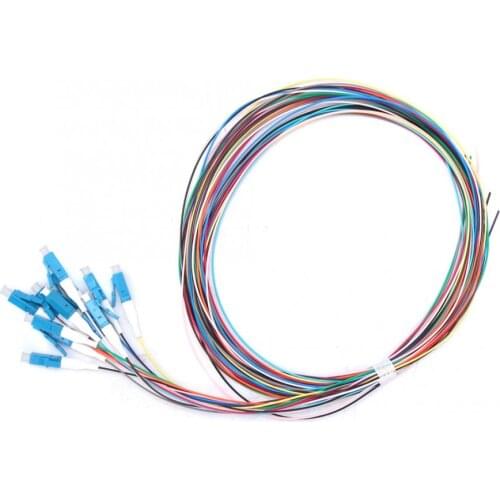 1.5m 12 Strand Fiber Optic Pigtail LC/UPC Single Mode Low Insertion Loss
