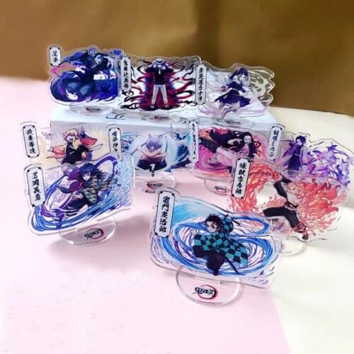 1 Pcs New Japan Anime Demon Slayer Acrylic Stand Figure Model Plate Holder Cake Topper Desktop Decor for Kids Gift Figure Toys