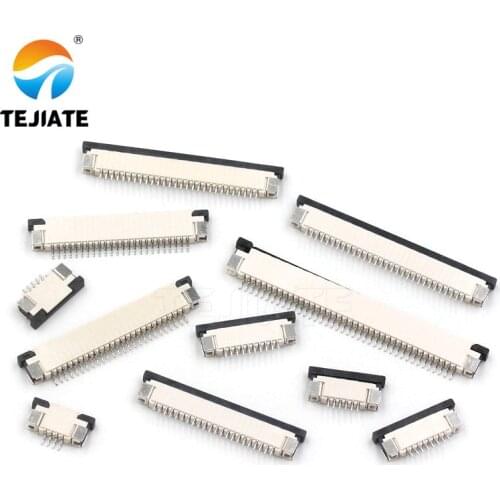 10PCS FFC/FPC Connector Flat Cable Socket 1.0MM Adapter 16/18/20/22/24/26/28/30/40P Up Drawer Type Plug Kit