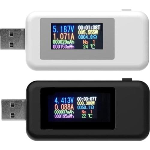 10 in 1 Digital Dispay 4-30V DC USB Tester Current Voltage Charger Indicator Power Bank Battery Capacity Volt Meter Detector
