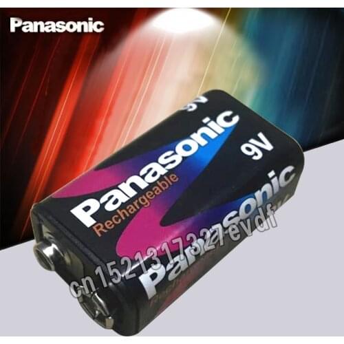100% New Genuine Original Panasonic 9V 220mah 6F22 Ni-CD Rechargeable batteries