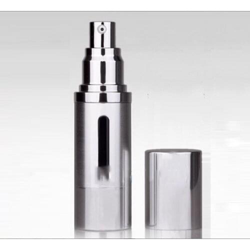30ml /1oz aluminum Empty refillable Airless Lotion Treatment Pump Cosmetic Dispensing Bottles lotions, liquid 200pcs by DHL