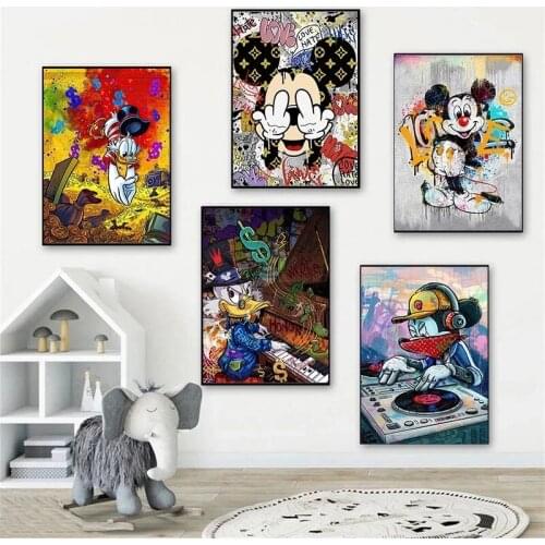 DIY Diamond Painting Disney Mickey Mouse and Donald Duck Rhinestone Diamond Embroidery Cross Stitch Kits Home Decoration