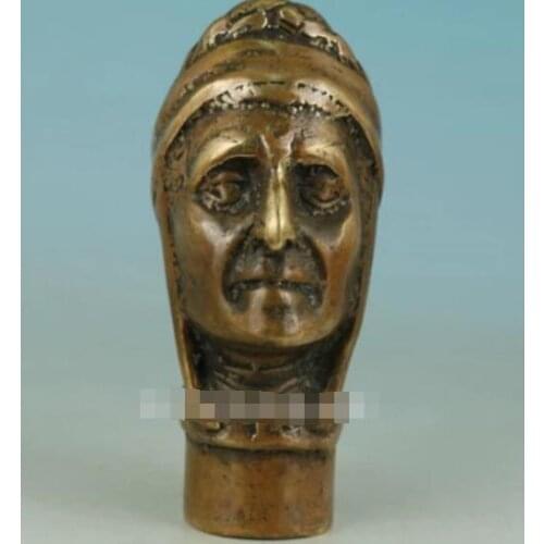 BRONZE STATUE PARROT CANE HEAD COLLECTABLE WALKING STICK DECORATION