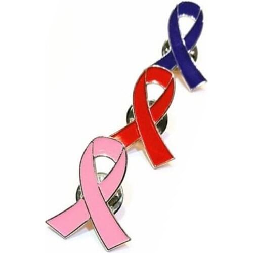 Breast Cancer Awareness Ribbon Pin Lapel Brooches