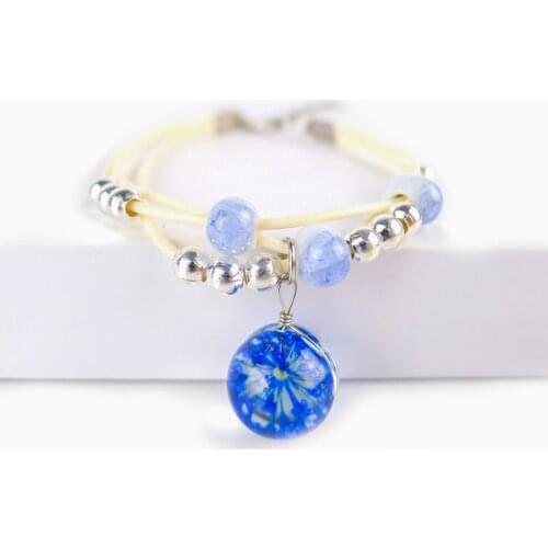 DIY Bohemia glass ball Charm Bracelets for women Wholesale drop shipping Gift wrap bracelets&Bangles #FY208