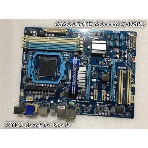 For Gigabyte GA-880G-USB3 Original Used Desktop Motherboard 880G-USB3 880G Socket AM3 DDR3 SATA2 USB3.0 ATX