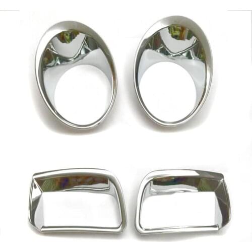 For Toyota Prado FJ150 2014 2015 2016 ABS Chromium Styling Car Front Rear Fog Light Lamp Cover Trim Reflector Garnish Frame