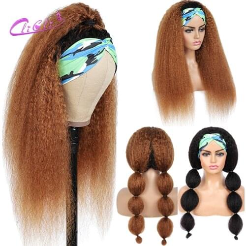 Kinky Straight Headband Wig Ombre Burgandy 27 Kinky Straight Wig In Human Hair Blonde Headbands For Women Yaki Glueless Half Wig