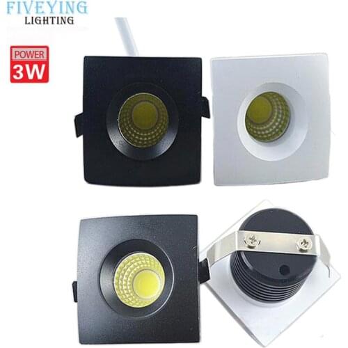 4Pcs 3W COB dimmable Square LED Ceiling Downlight Recessed LED Wall lamp Spotlight AC110V-240V With LED Driver For Home Lighting