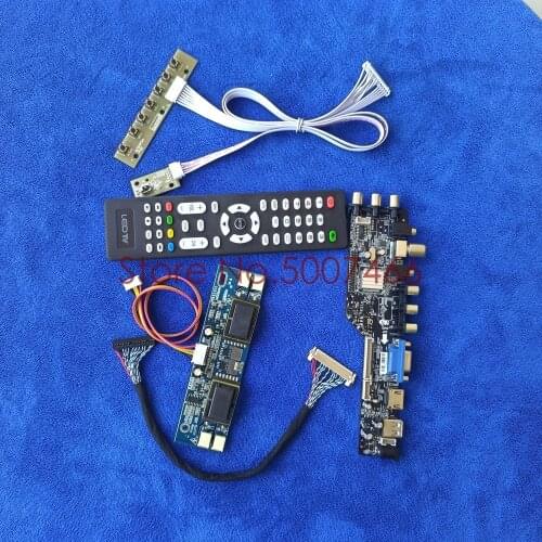Matrix USB VGA 4CCFL 30 Pin LVDS signal digital DVB 1280*1024 LCD control board kit for M170EG01/M170EG02/M170EN07/M170EU01