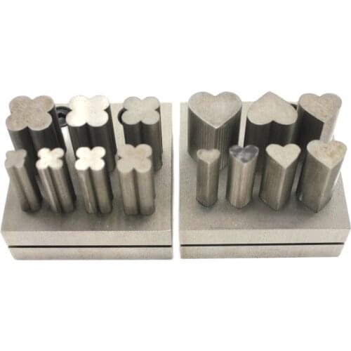 Heavy Duty Disc Cutter Set Heart Four Leaf Clover Mold Jewelers Metalworking Punch Tool