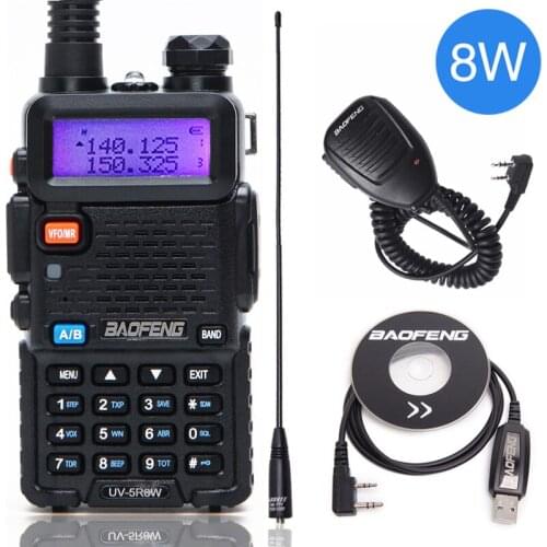Baofeng UV-5R 8W High Power Version 10km Long Rang VHF UHF Dual Band Walkie Talkie Portable Two Way Ham Radio UV 5R Transceiver