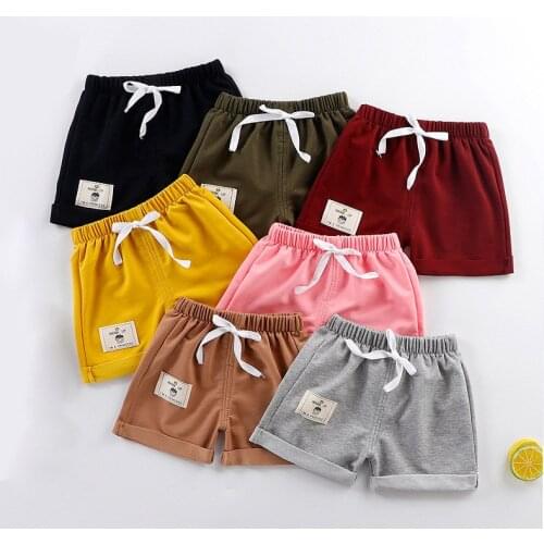 Summer 1-5 Yrs Children Sport Cotton Shorts For Boys Girls candy color Shorts Toddler Panties Kids Beach Short Sports Pants baby