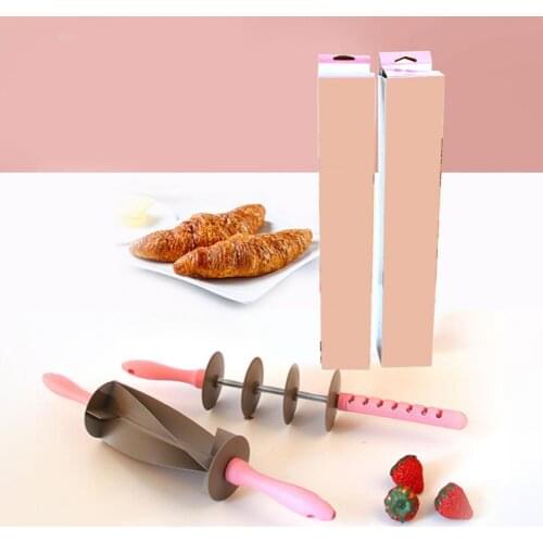 Rolling Pin Adjustable Non-stick Bread Sliced Rolling Pin Wear-resistant PP Handle Croissant Dough Sliced Roller for Kitchen