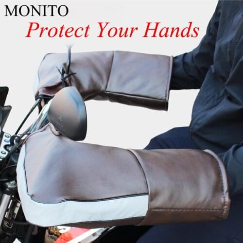Super Warm Quality Motorcycle motor Handlebar Snowmobile Waterproof Winter Hand Warm Covers Gloves Handle Bar Muffs