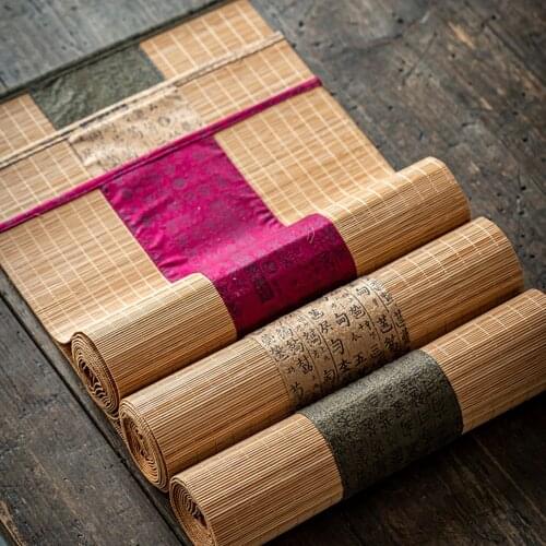 Japanese Bamboo Mats Table Runners Curtains Table Cover Kung Fu Tea Mat Home Decor Coffee Tablecloth