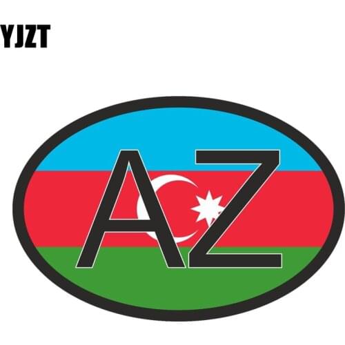 YJZT 13CM*8.7CM Azerbaijan COUNTRY CODE Accessories Body Bike Car Sticker Decal PVC 6-0427