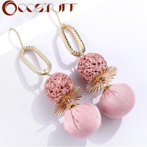 Vintage Stone Drop Earrings Dangle Suspension Decorative Pendientes Costume Jewelry for Women Korean Unusual Things Accessories