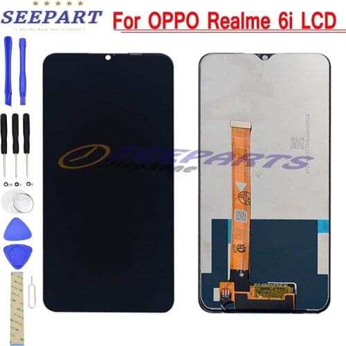 LCD For OPPO Realme 6i For Oppo A5 A9 2020 LCD display touch panel screen sensor assembly for Realme 6i RMX2040 LCD replacement