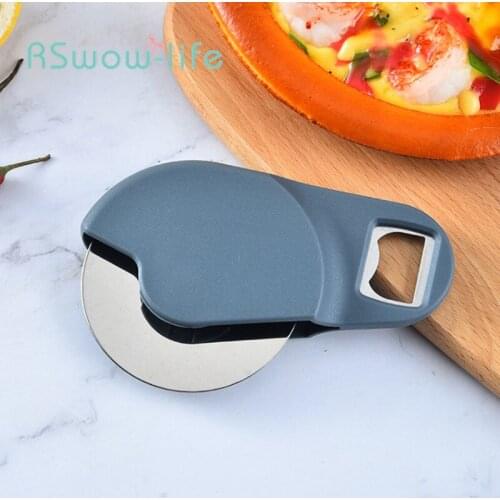 1PCS Round Pizza Cutter Multifunctional Stainless Steel Pie Cutter Pizza Knife Kitchen Gadgets Household Items Kitchen