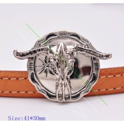 10pcs American Texas Western Cowboy Silver 3D Bull Skull Longhorn Sun Sign Leathercraft Wallet Decor Concho Screwback Conchos