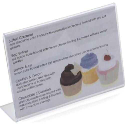 127x178mm Clear Acrylic Business Card Display Angle Sign Holder