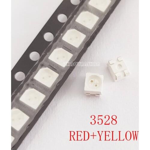 2000pcs X 3528 RED YELLOW 1210 Two colors SMD LED RED-YELLOW two-color 20mA 3528 URYC NEW Free Shipping