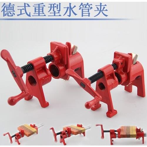 3/4 and 1/2 Heavy Duty Pipe Clamp Woodworking Wood Gluing Pipe Clamp 3/4" and 1/2 Pipe Clamp Fixture Carpenter Woodworking Tools