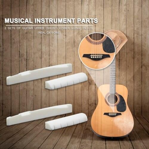 4pcs Guitar Nut Bone Bridge Saddle 6 String Acoustic Guitar Musical Instruments Musical Enjoyable Instrument Supplies