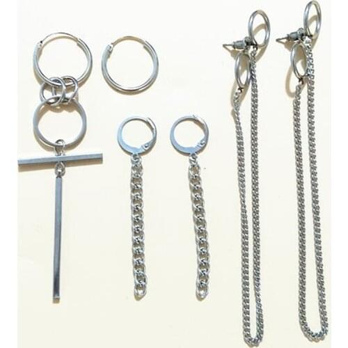 6pcs/set V BTSARMY Earrings DNA Korean Earrings Long Men Bangtan Boys V DNA Stud Earring For Women Men Album Accessories