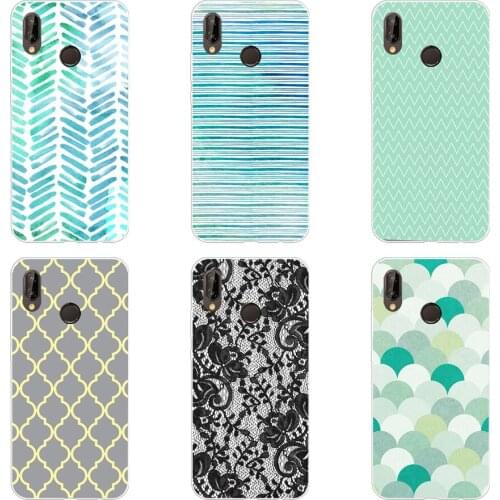 83H Classic Mint print Soft Silicone Tpu Cover Case for huawei p 20 lite pro y6 2017 mate 10 lite