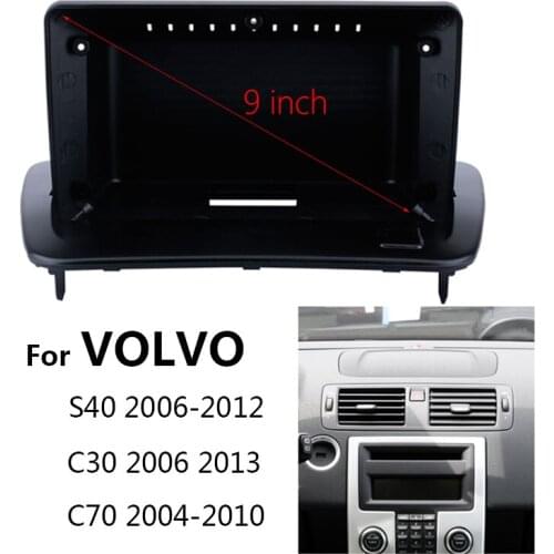 Car Radio Fascia For VOLVO C30 C70 S40 Auto Audio Stereo Dash Panel Mounting Bezel Faceplate Android Head Unit Frame Kit