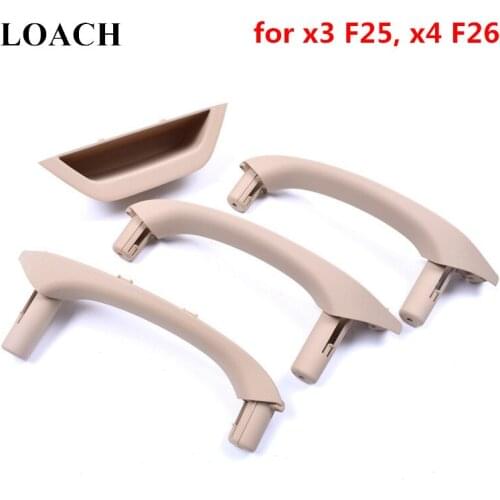 Auto Interior Door Handles for BMW X4 F26 X3 F25 Inner Doors Panel Handle Bar Pull Trim Cover Front Rear Left Right Black Beige
