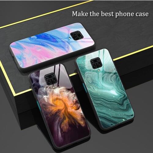 Marble Pattern Tempered Glass Phone Case For Xiaomi Note 10 Pro CC9 Pro Cover For Redmi Note 6 7 8T 9S Marble Pattern Glass Case