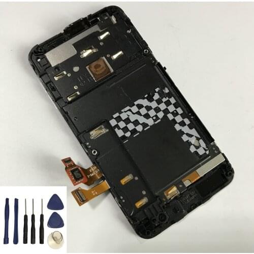 For Nokia Lumia 620 Touch Screen Digitizer Sensor + LCD Display Monitor Panel Module Assembly With Black Frame + Free Tools